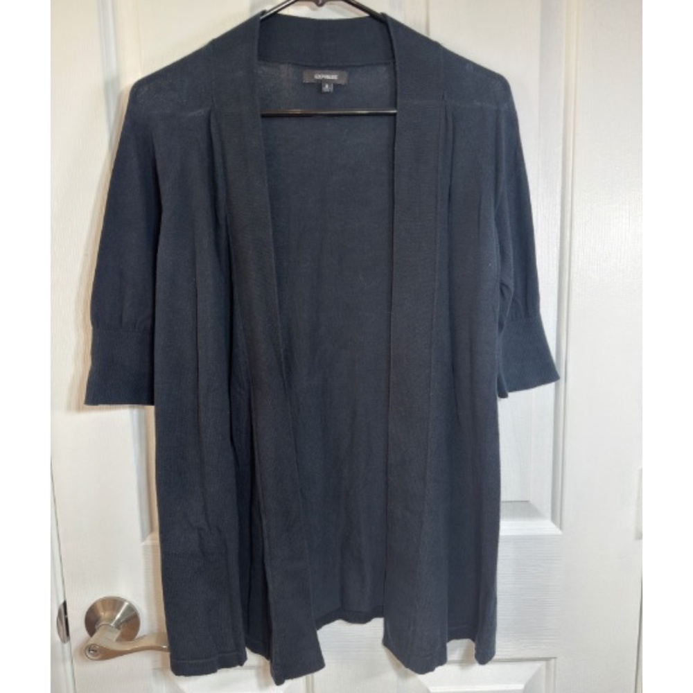 Express Black Open Front Cardigan